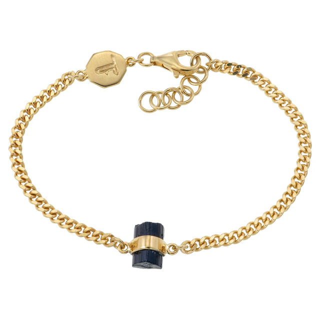 Bracelet | Black Tourmaline & Gold Chain