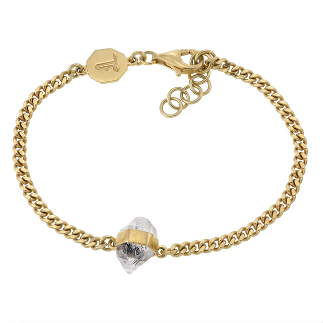 Bracelet | Diamond Quartz & Gold Chain