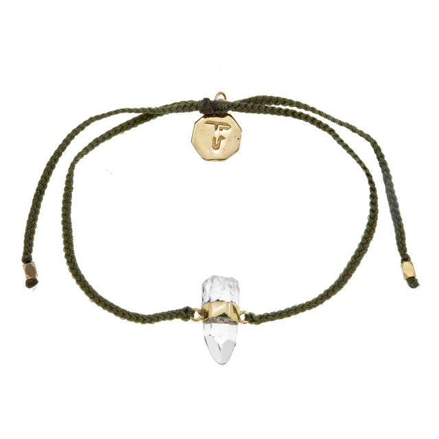 Bracelet | Quartz Crystal & Olive/Gold