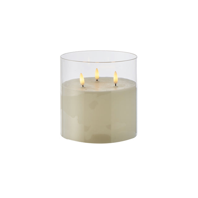 LED Candle | Wax in Glass Small