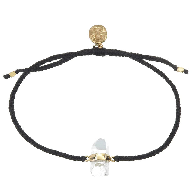 Bracelet | Quartz Crystal & Black/Gold