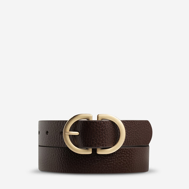 Status Anxiety | In Reverse Belt CHOC/GOLD