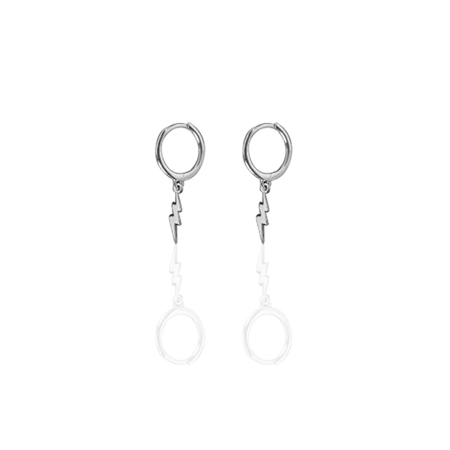 lightning bolt mini hoops