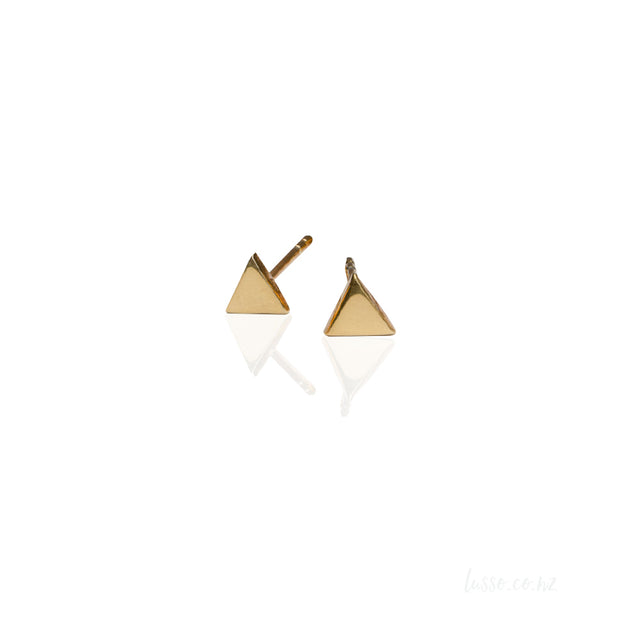 24K Gold Pyramid stud earrings