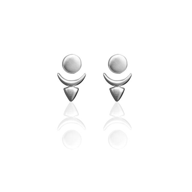 Moon Phase Ear Jacket Earrings