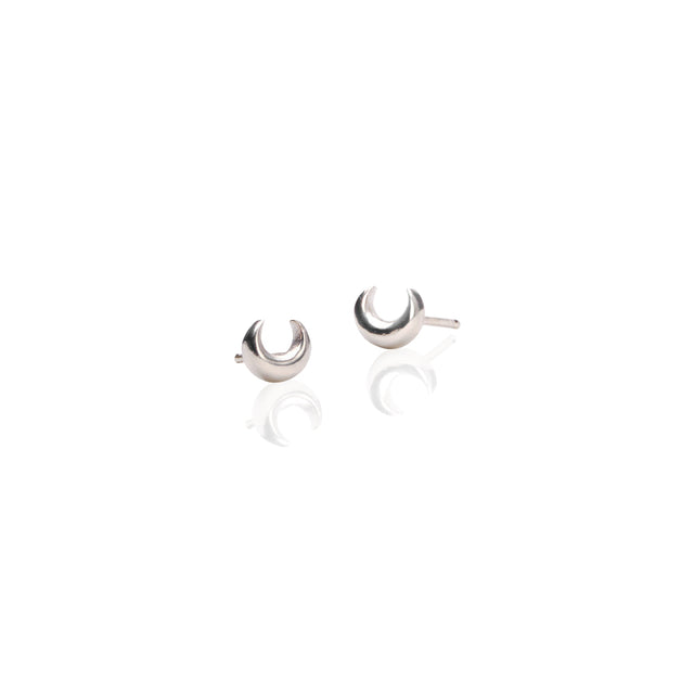 Crescent Moon Stud Earrings