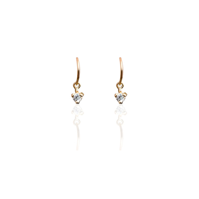 WS Earrings | Droplet Earrings CZ