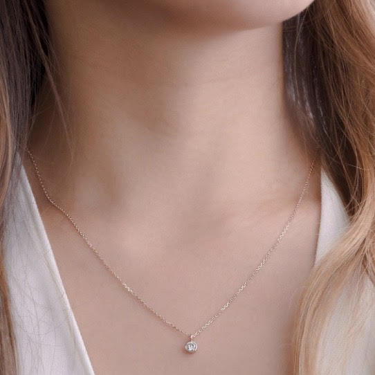 WS Necklace | Simple Zirconia