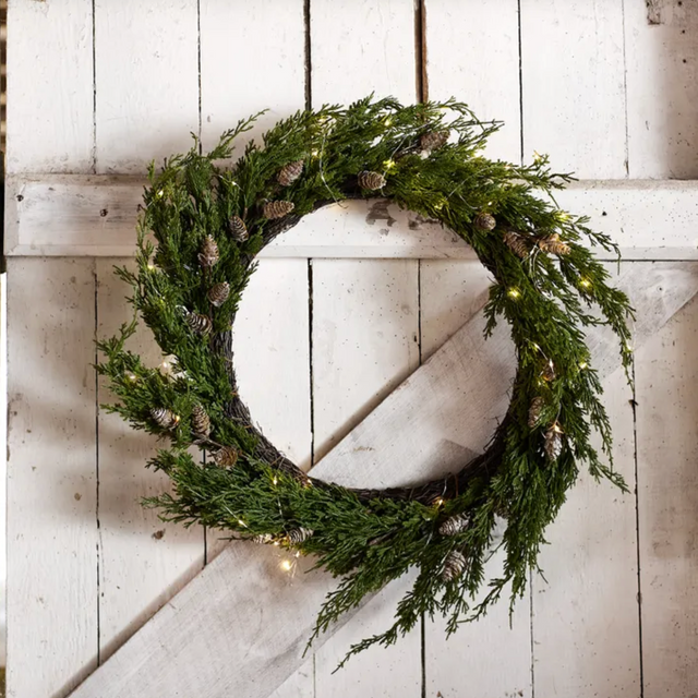 Christmas Wreath |  Inc Lights & Cones