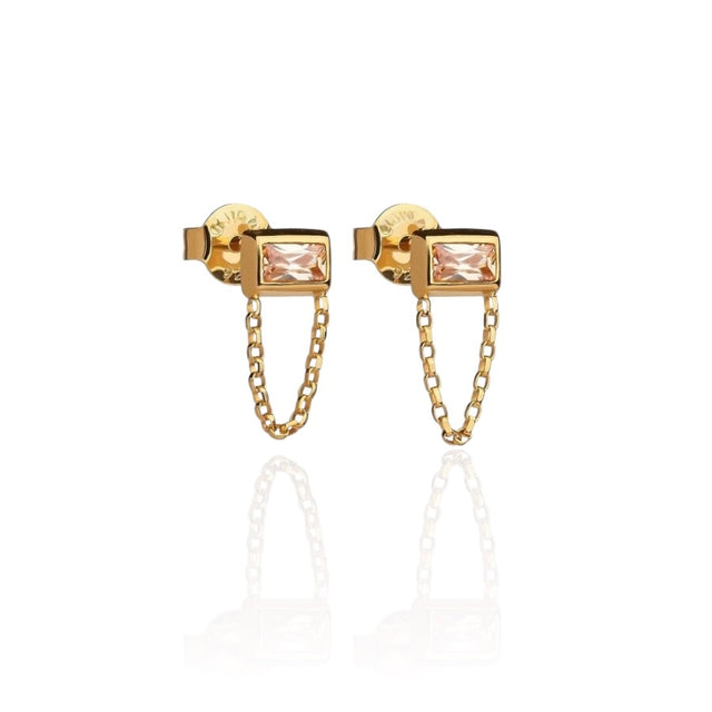 Baguette Cut Chain Studs