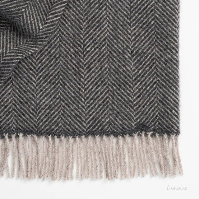 100% Wool Throw | Lerwick Charcoal