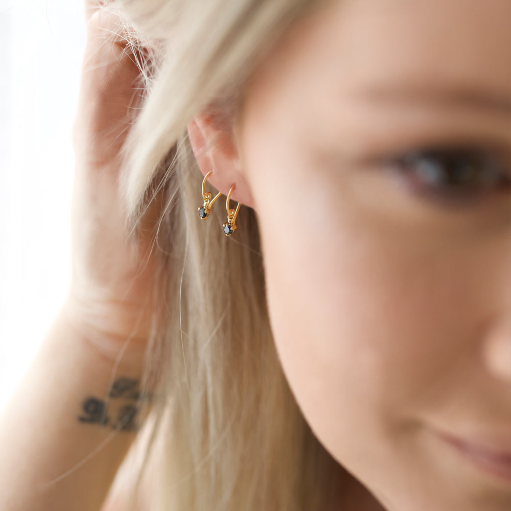 Earrings | Droplet Earrings Onyx