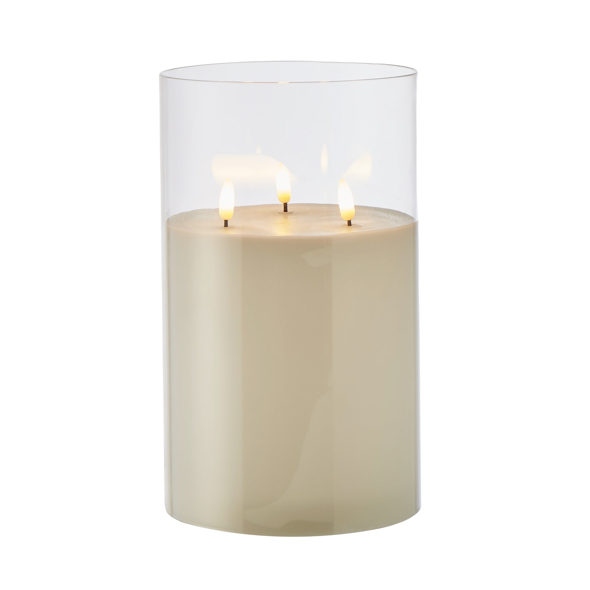 LED Candle | Wax in Glass Large