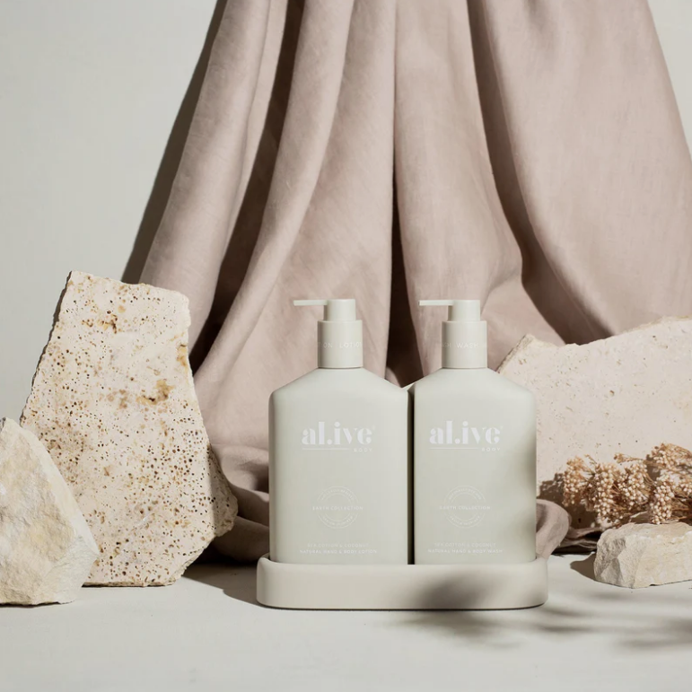 Al.ive | SEA COTTON & COCONUT set with tray
