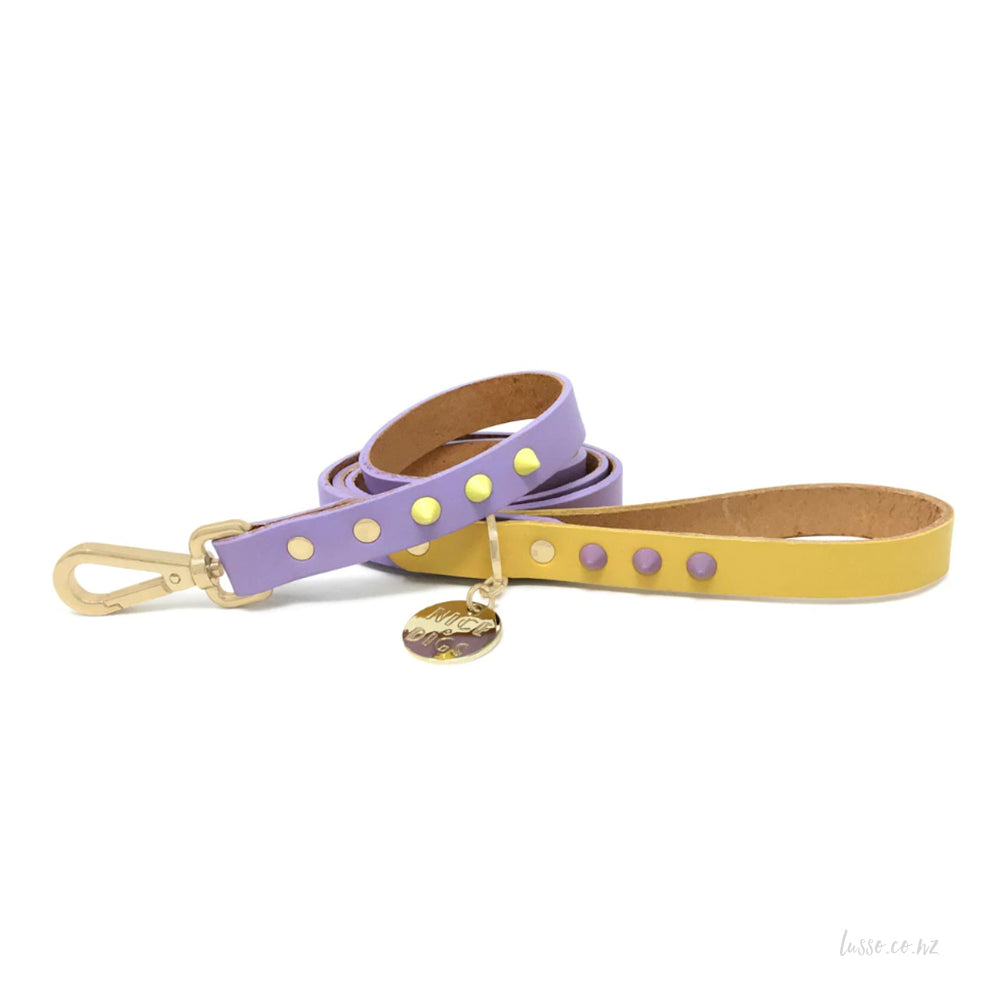 Leather Lead | Buttercup & Lilac