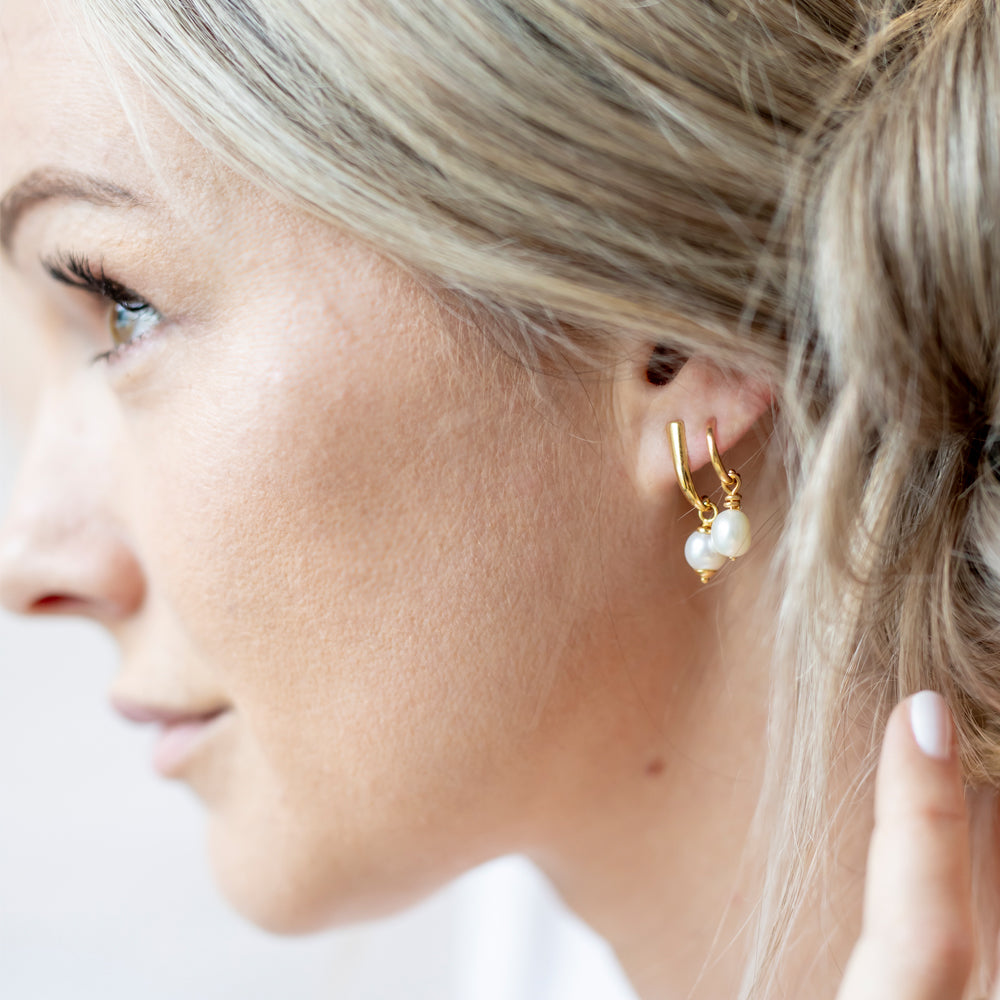 WS Earrings | Pearl Wraps