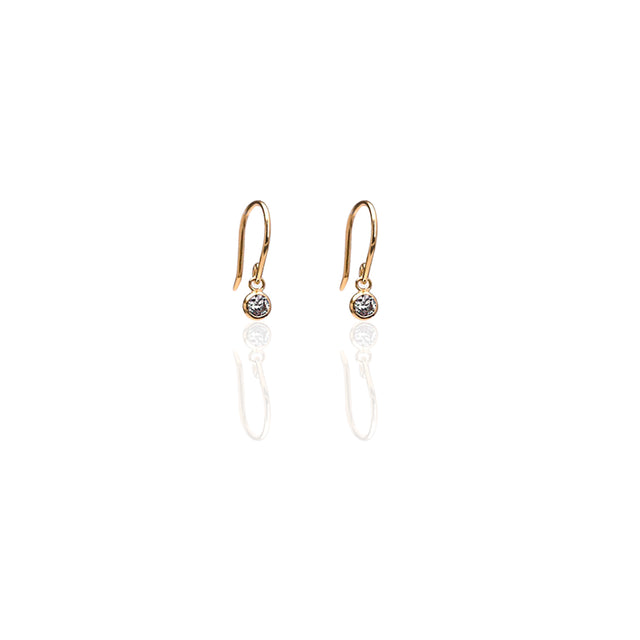 WS Earrings | Set Stone Dangle