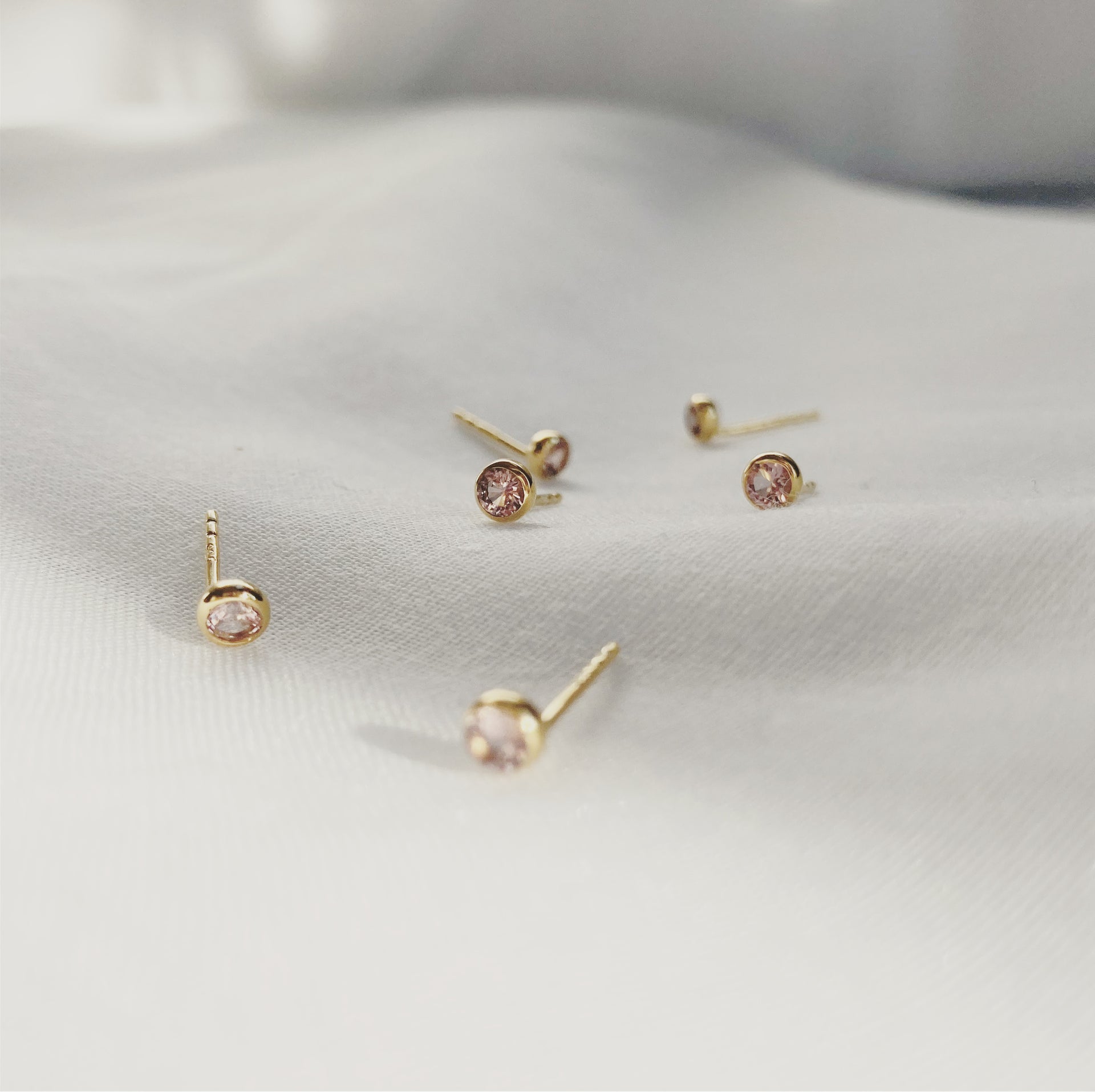 Earrings | Morganite Mini Studs