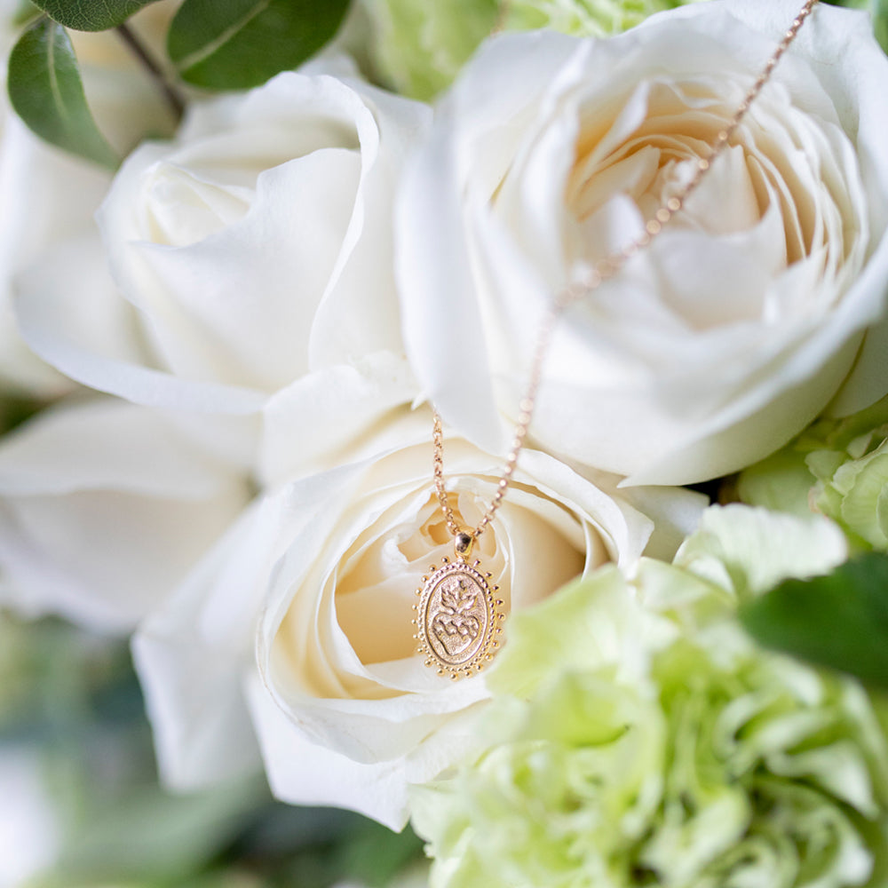 WS Necklace | 22k Coin Heart