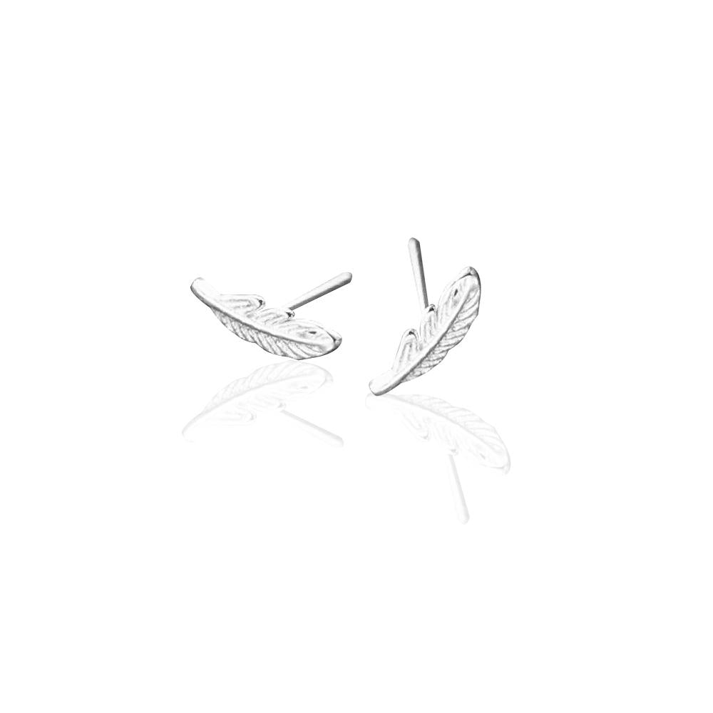WS Earrings | Feather Studs