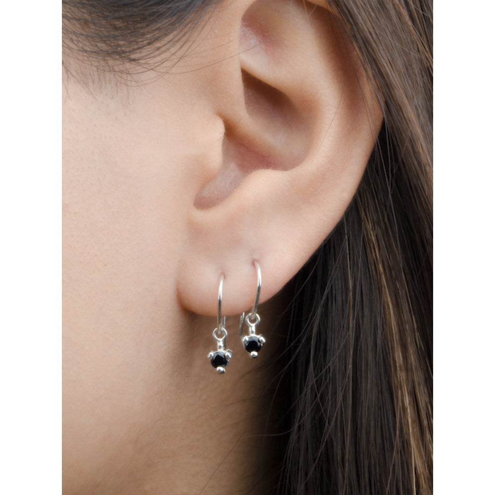 WS Earrings | Droplet Earrings Onyx