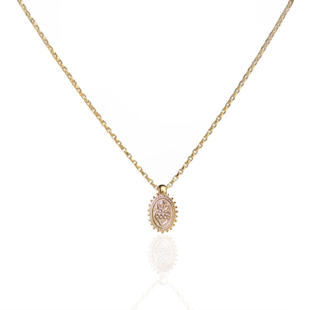 WS Necklace | 22k Coin Heart