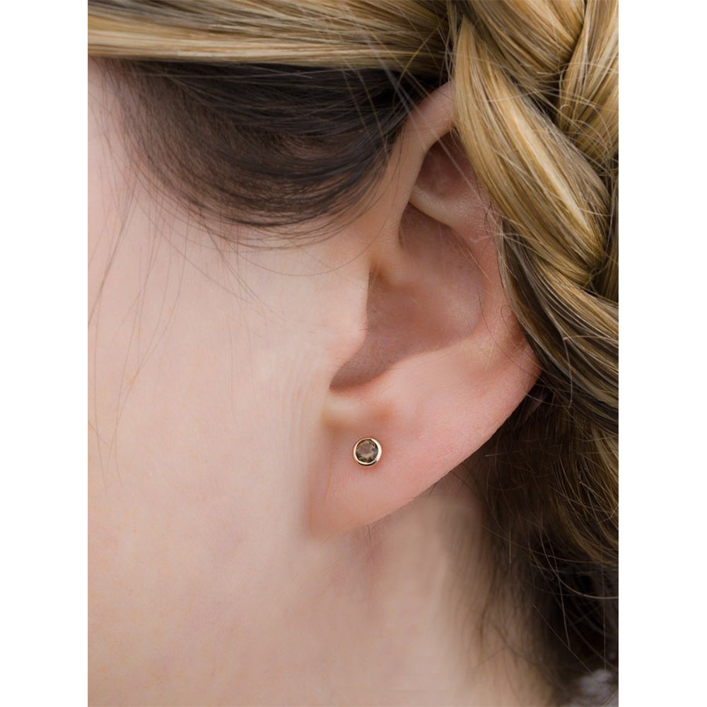 Earrings Smoked Topaz Studs Unique Boutique Homeware Gifts Online Lusso NZ
