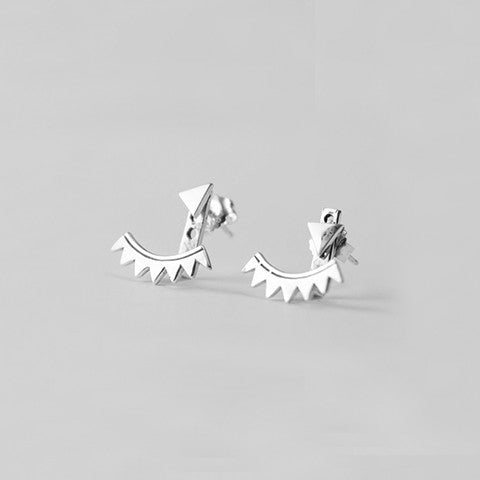 Sterling Silver Triangle Ear Jackets