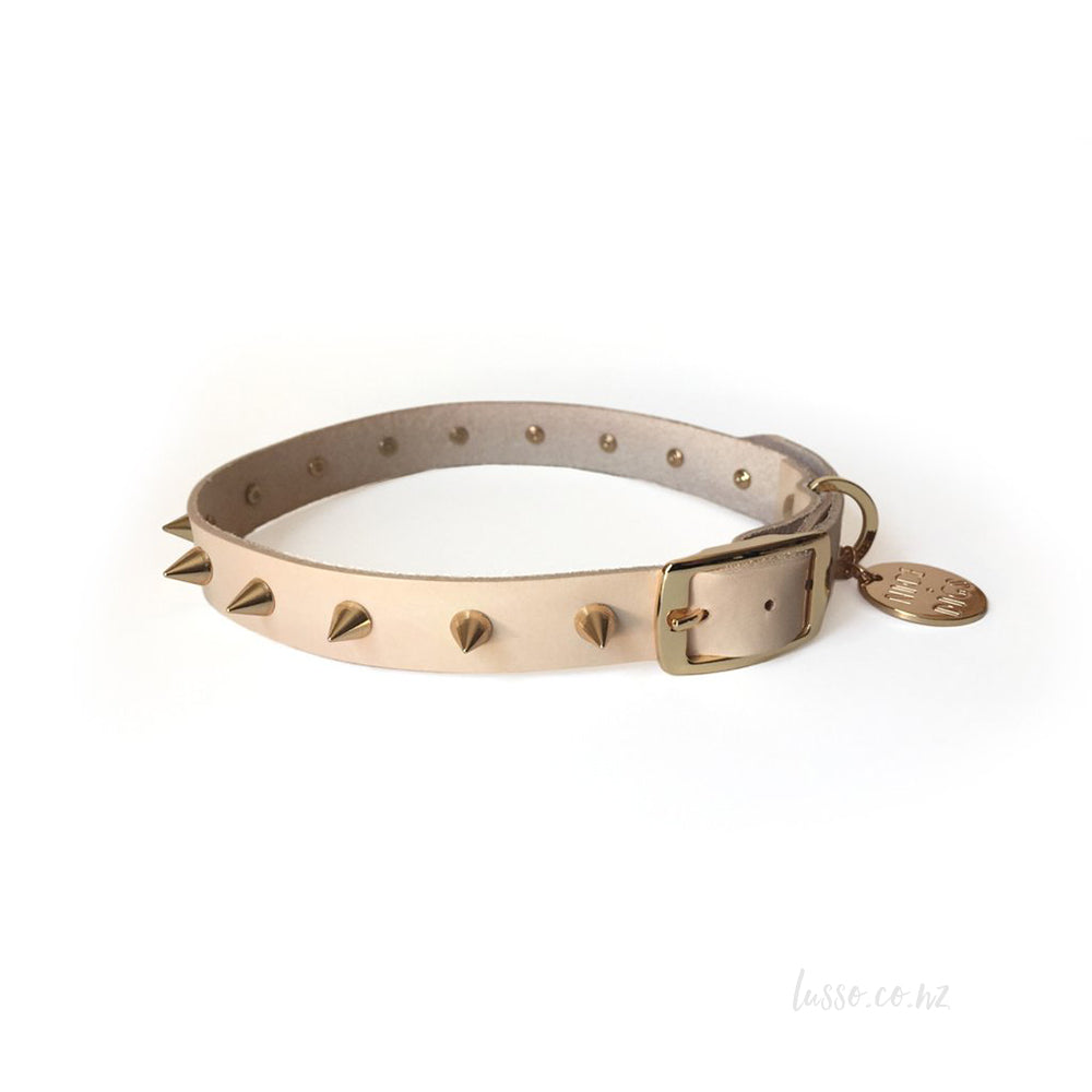 Gold spiked dog collar clearance