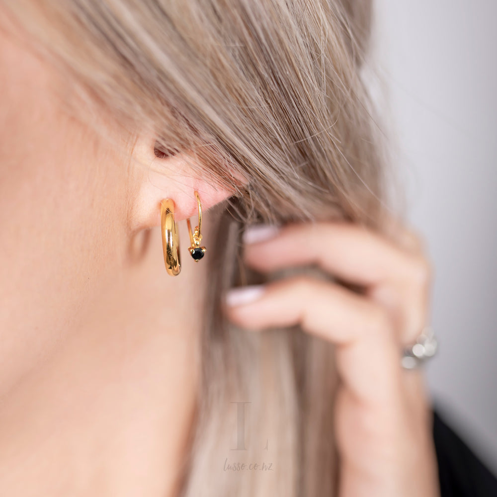 WS Earrings | Thick Hoops